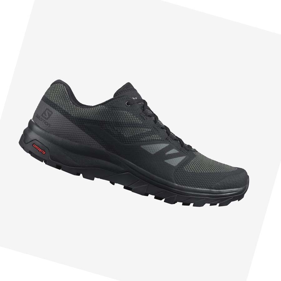 Tenis Senderismo Salomon OUTLINE WIDE GORE-TEX Hombre Negros | MX 3610ZUT